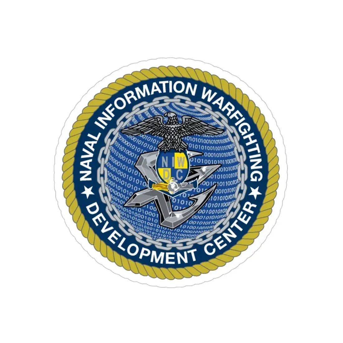 Naval Information Warfighting Development Center (U.S. Navy) Transparent STICKER Die-Cut Vinyl Decal 4 Inch Transparent - The Sticker Space
