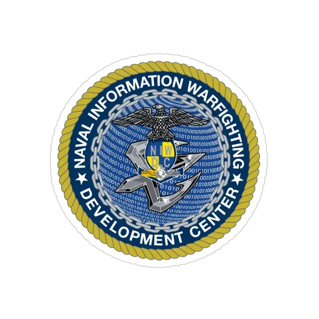 Naval Information Warfighting Development Center (U.S. Navy) Transparent STICKER Die-Cut Vinyl Decal 5 Inch Transparent - The Sticker Space
