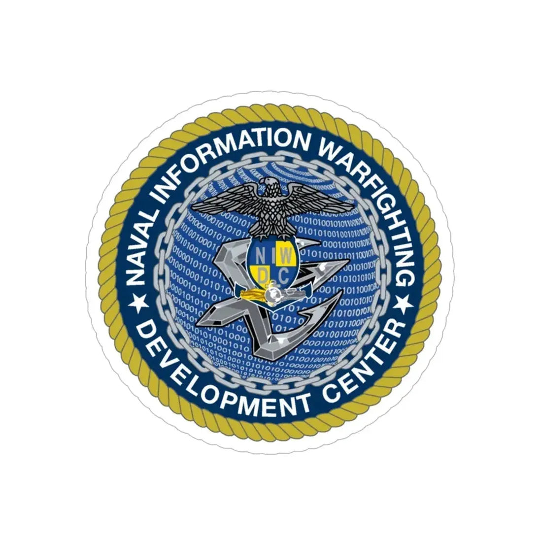 Naval Information Warfighting Development Center (U.S. Navy) Transparent STICKER Die-Cut Vinyl Decal 6 Inch Transparent - The Sticker Space