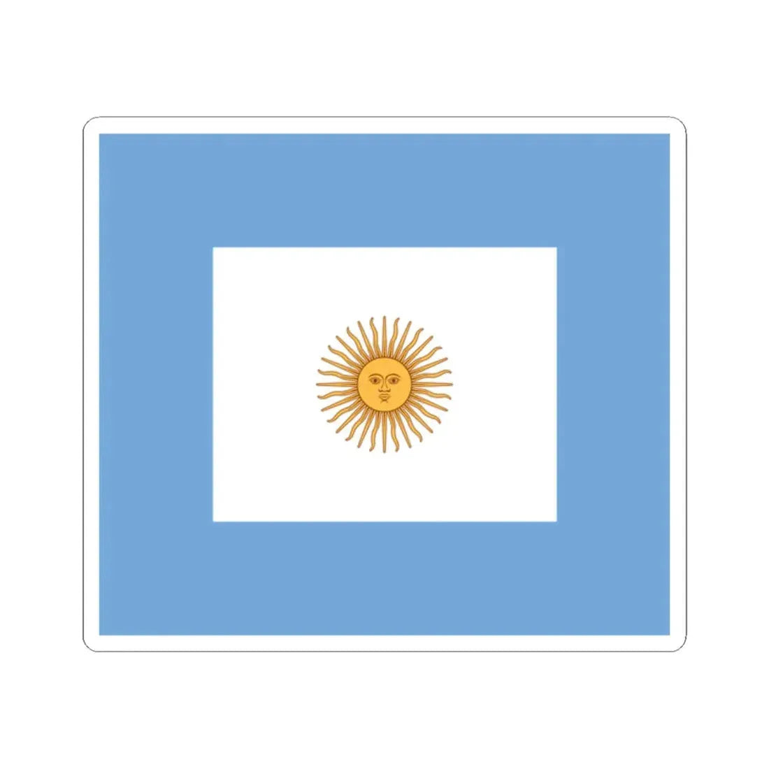Naval jack of Argentina (Argentina) STICKER Vinyl Kiss-Cut Decal 2 Inch White - The Sticker Space