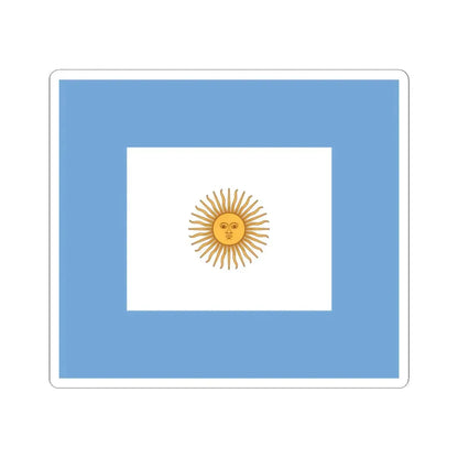 Naval jack of Argentina (Argentina) STICKER Vinyl Kiss-Cut Decal 4 Inch White - The Sticker Space