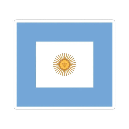 Naval jack of Argentina (Argentina) STICKER Vinyl Kiss-Cut Decal 6 Inch White - The Sticker Space