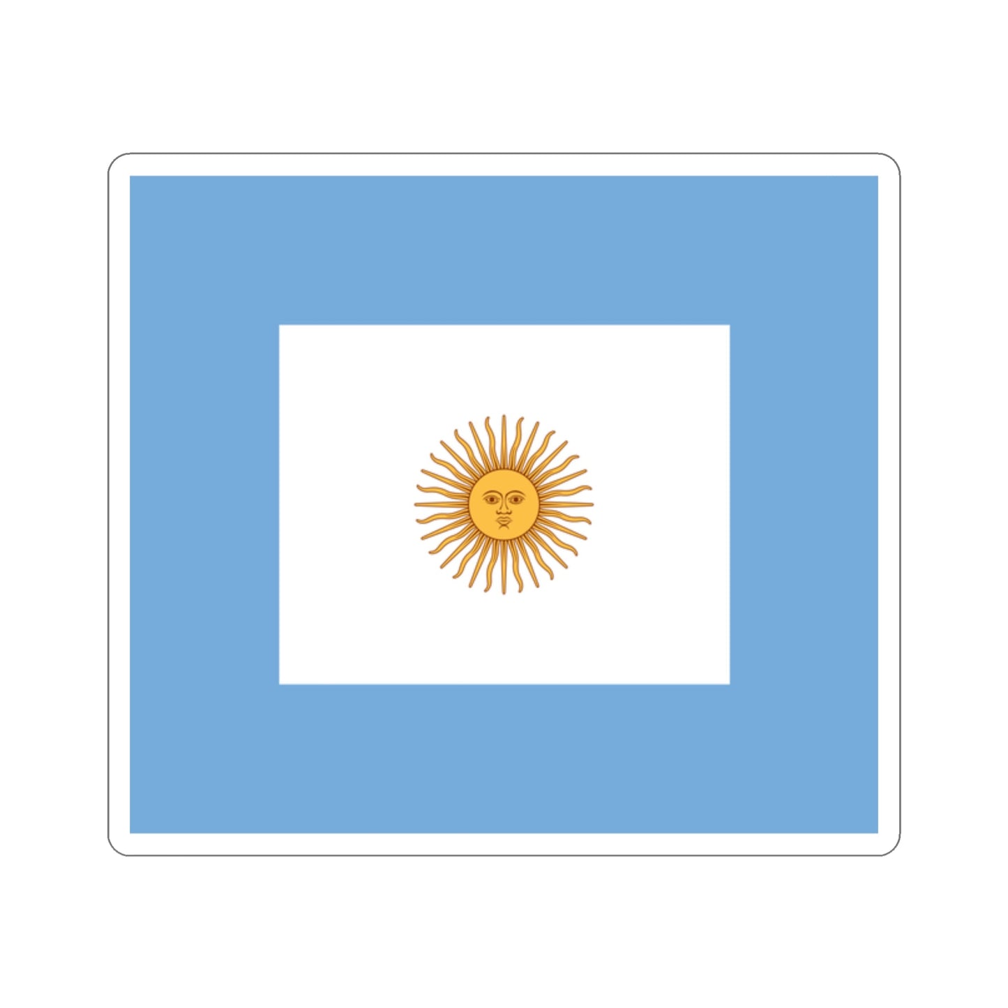 Naval Jack of Argentina STICKER Vinyl Die-Cut Decal-2 Inch-The Sticker Space