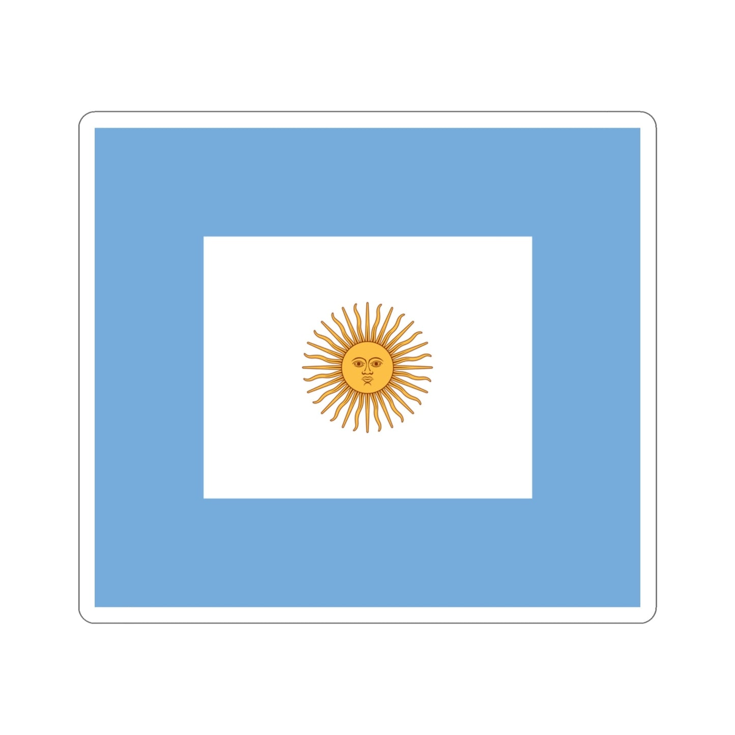 Naval Jack of Argentina STICKER Vinyl Die-Cut Decal-3 Inch-The Sticker Space