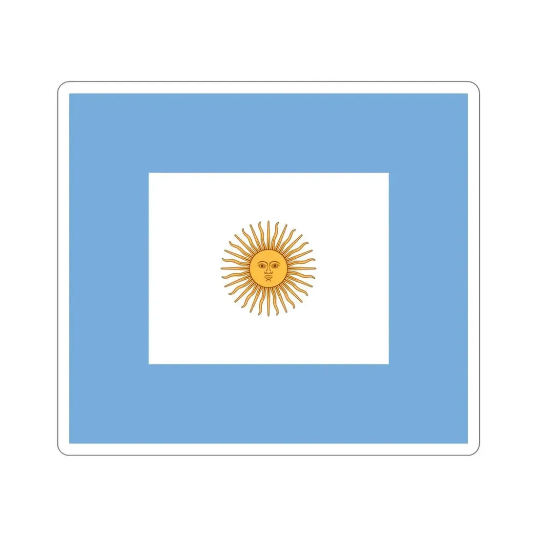 Naval Jack of Argentina STICKER Vinyl Die-Cut Decal 3 Inch - The Sticker Space
