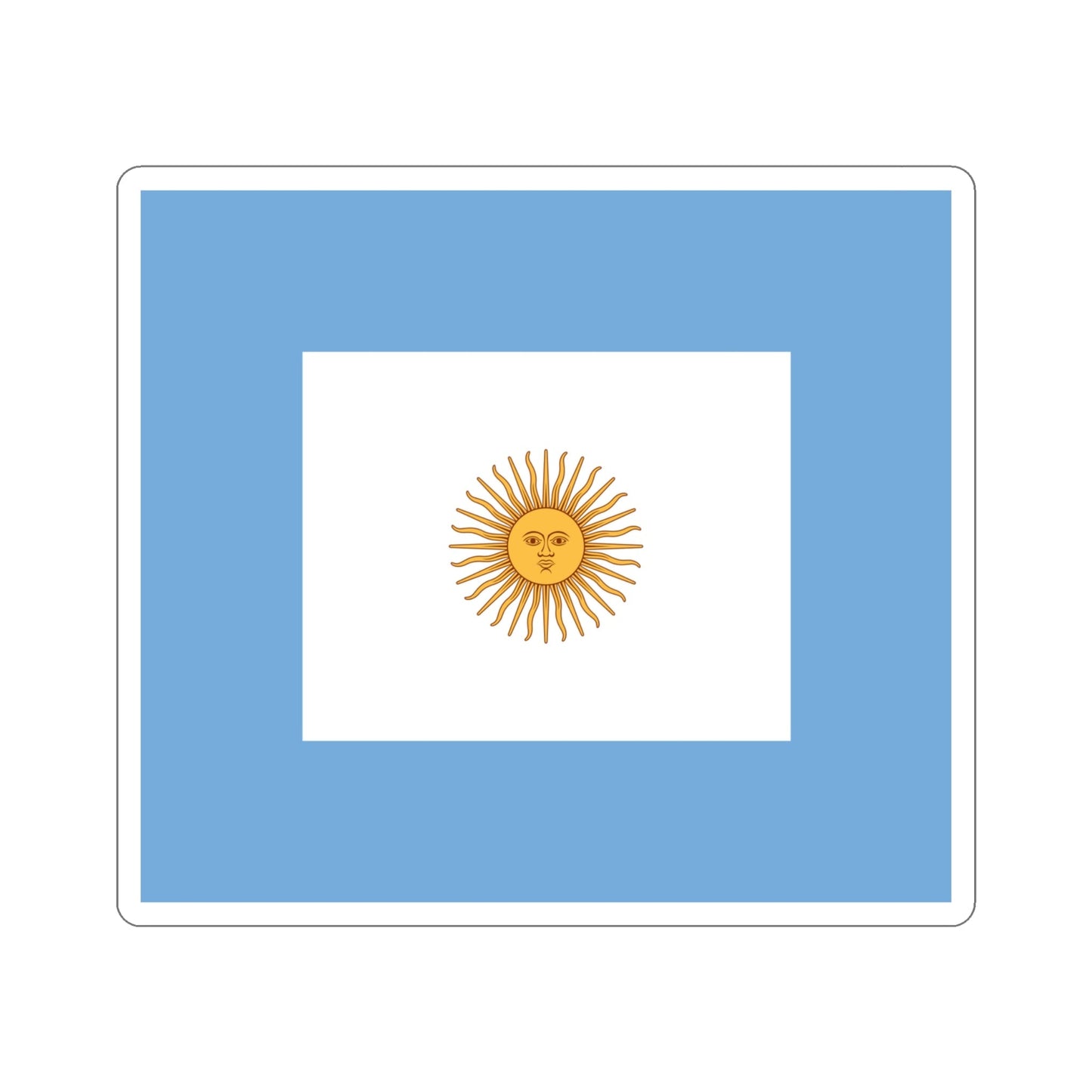 Naval Jack of Argentina STICKER Vinyl Die-Cut Decal-4 Inch-The Sticker Space