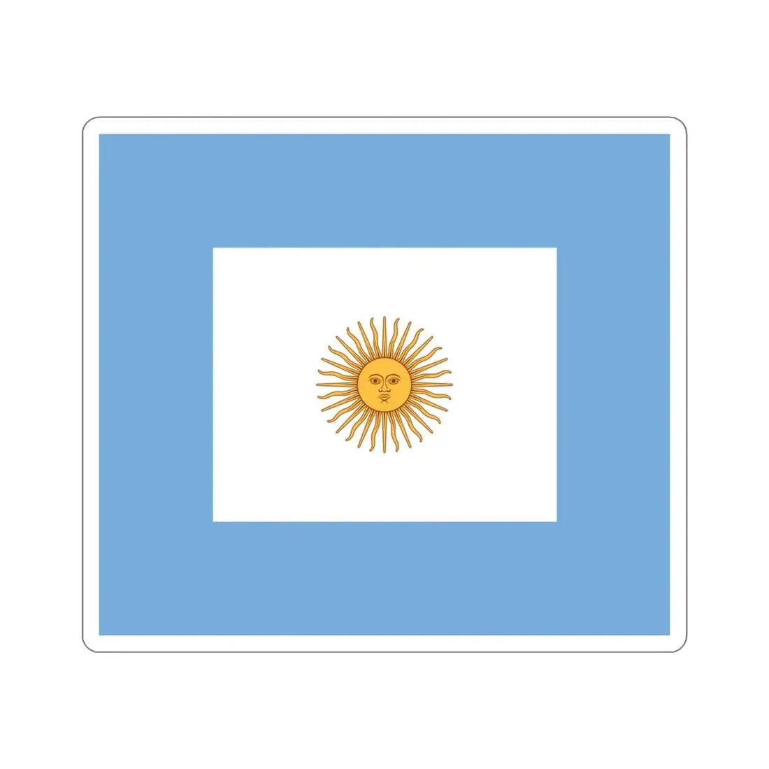 Naval Jack of Argentina STICKER Vinyl Die-Cut Decal 4 Inch - The Sticker Space