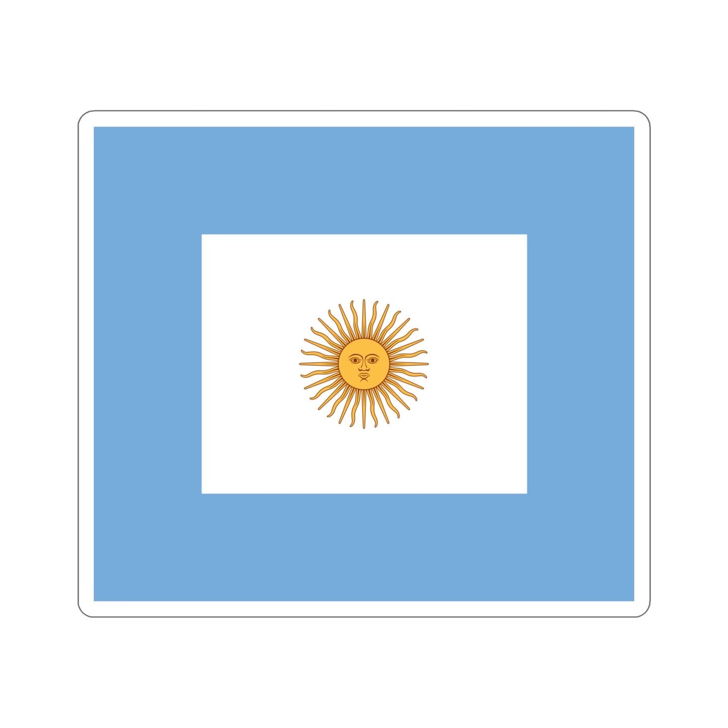 Naval Jack of Argentina STICKER Vinyl Die-Cut Decal-5 Inch-The Sticker Space