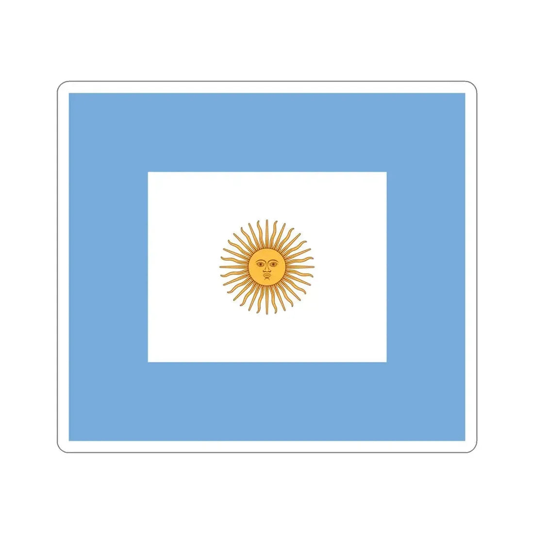 Naval Jack of Argentina STICKER Vinyl Die-Cut Decal 5 Inch - The Sticker Space