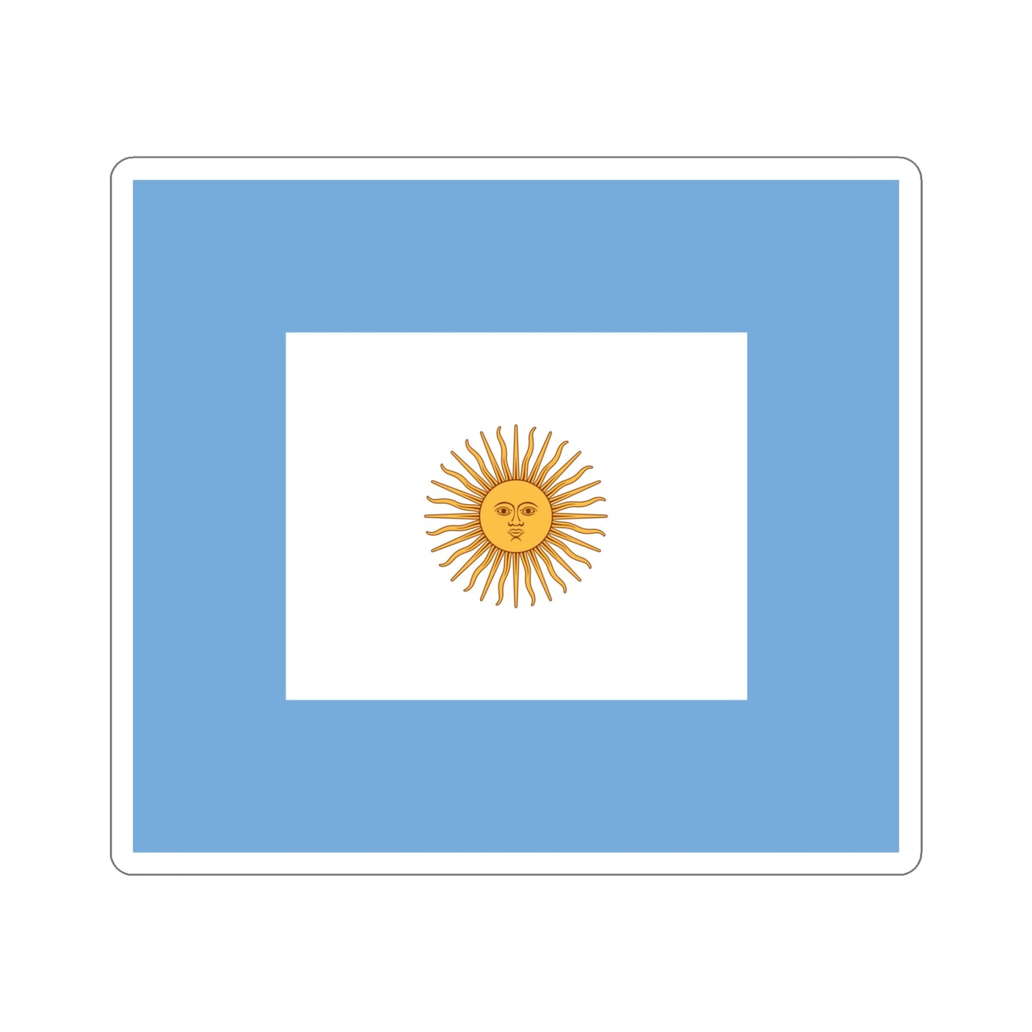 Naval Jack of Argentina STICKER Vinyl Die-Cut Decal-6 Inch-The Sticker Space