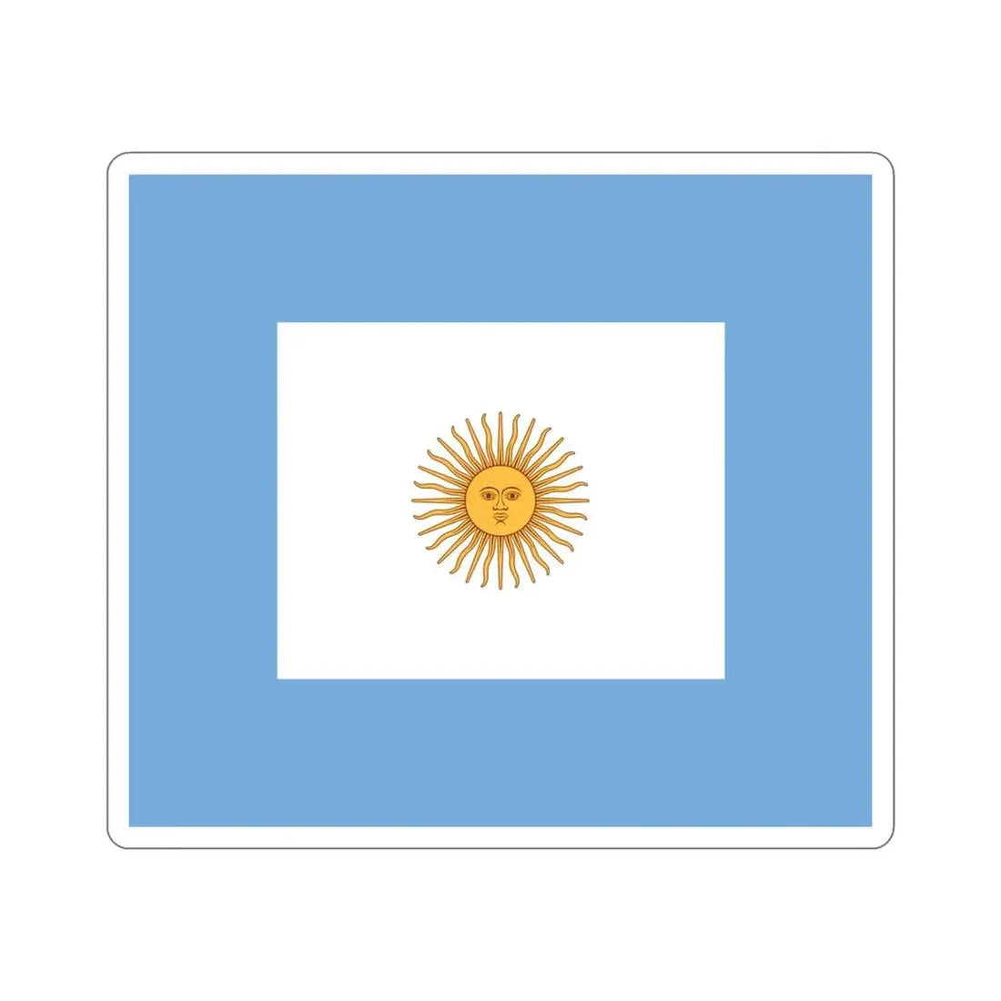 Naval Jack of Argentina STICKER Vinyl Die-Cut Decal 6 Inch - The Sticker Space