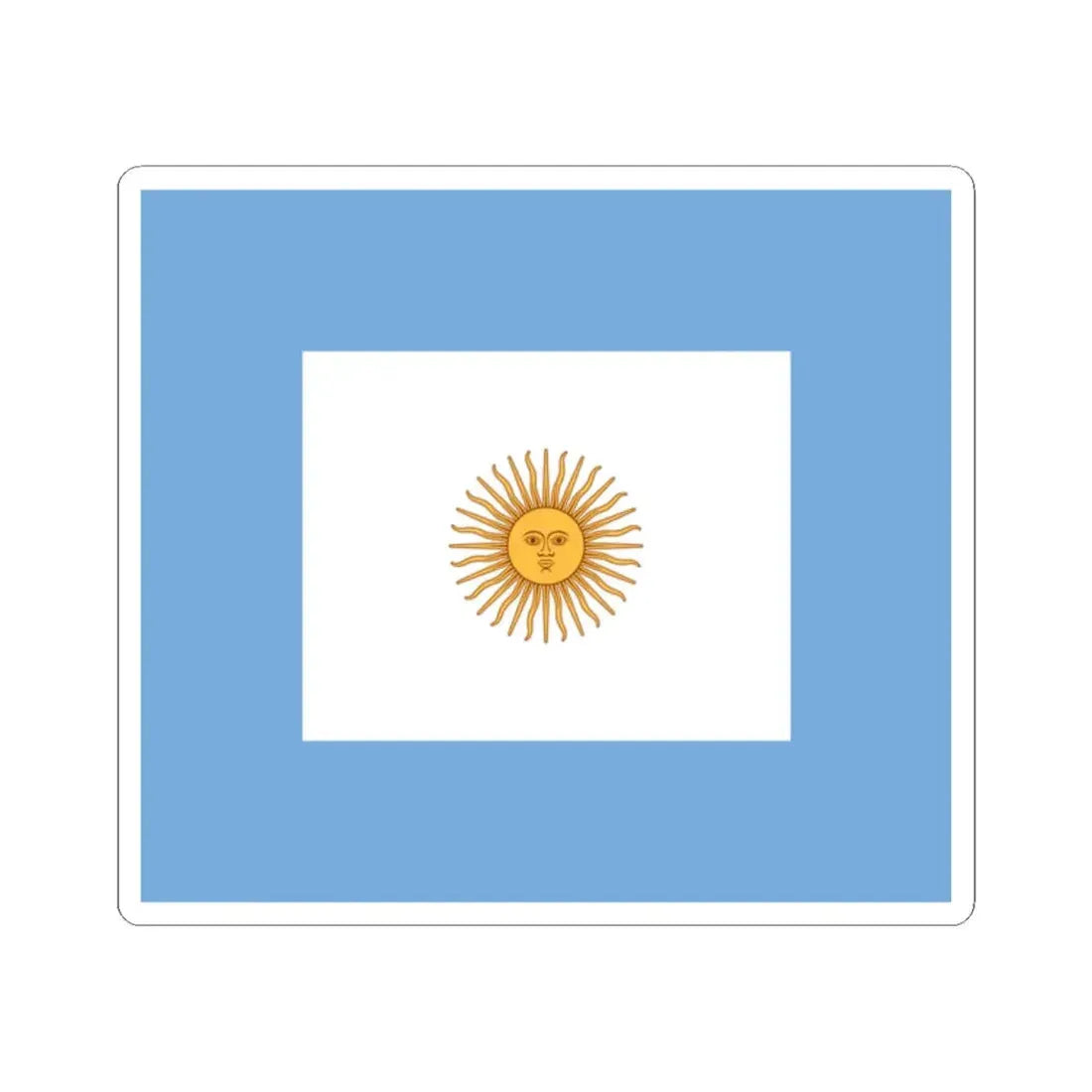 Naval Jack of Argentina - STICKER Vinyl Kiss-Cut Decal 2 Inch White - The Sticker Space