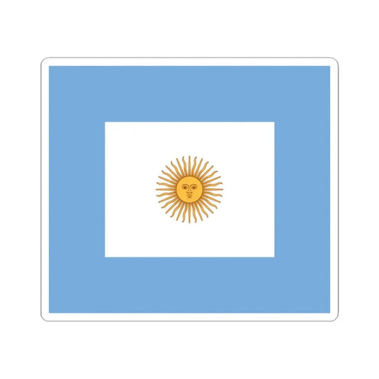 Naval Jack of Argentina - STICKER Vinyl Kiss-Cut Decal 2 Inch White - The Sticker Space
