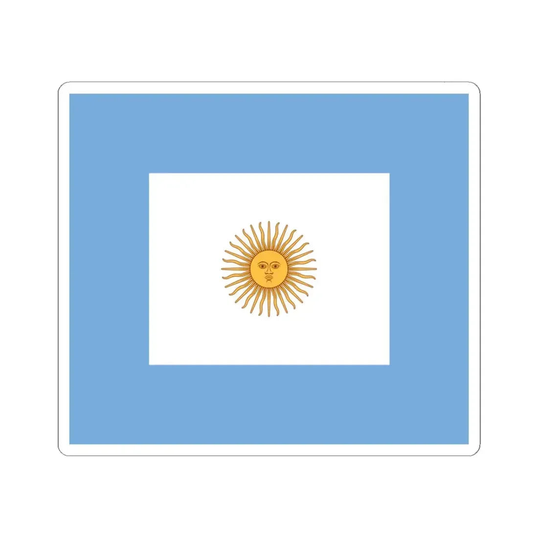 Naval Jack of Argentina - STICKER Vinyl Kiss-Cut Decal 3 Inch White - The Sticker Space