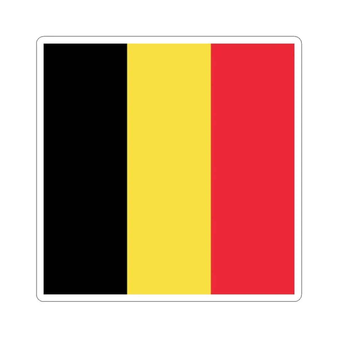 Naval Jack of Belgium (Belgium) STICKER Vinyl Kiss-Cut Decal 2 Inch White - The Sticker Space