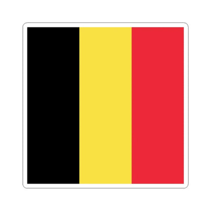 Naval Jack of Belgium (Belgium) STICKER Vinyl Kiss-Cut Decal 2 Inch White - The Sticker Space