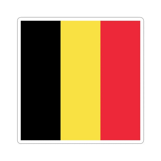 Naval Jack of Belgium (Belgium) STICKER Vinyl Kiss-Cut Decal 2 Inch White - The Sticker Space