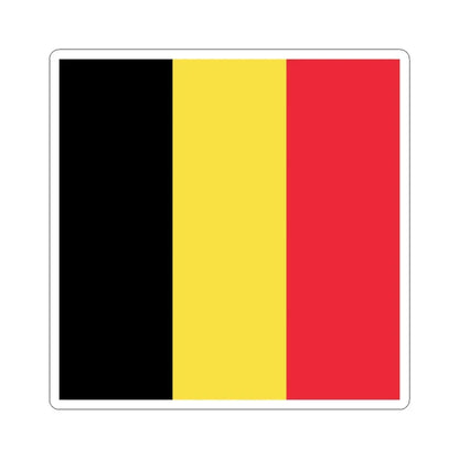 Naval Jack of Belgium (Belgium) STICKER Vinyl Kiss-Cut Decal 3 Inch White - The Sticker Space