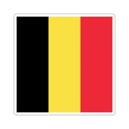 Naval Jack of Belgium (Belgium) STICKER Vinyl Kiss-Cut Decal 4 Inch White - The Sticker Space