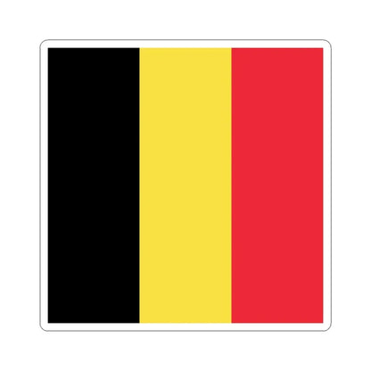 Naval Jack of Belgium (Belgium) STICKER Vinyl Kiss-Cut Decal 6 Inch White - The Sticker Space