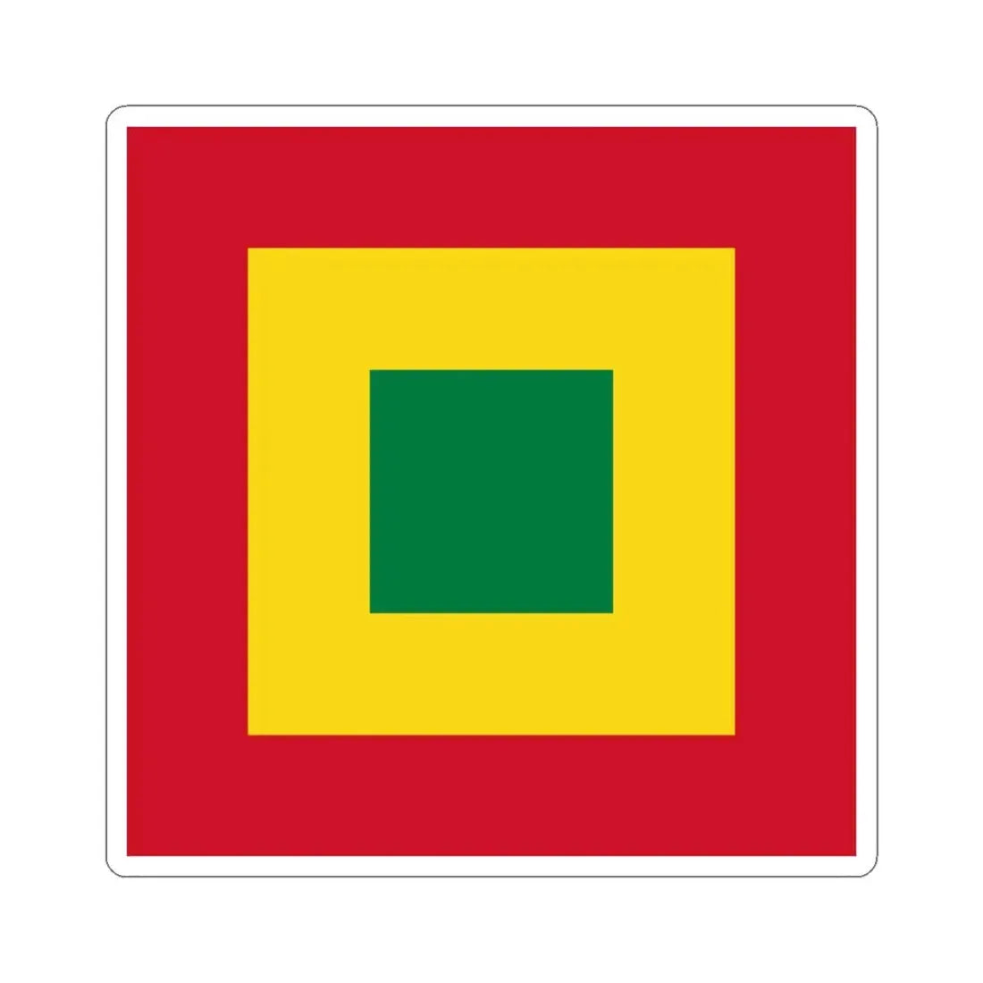 Naval Jack of Bolivia (Bolivia) STICKER Vinyl Kiss-Cut Decal 3 Inch White - The Sticker Space