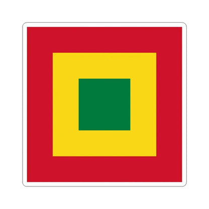 Naval Jack of Bolivia (Bolivia) STICKER Vinyl Kiss-Cut Decal 3 Inch White - The Sticker Space