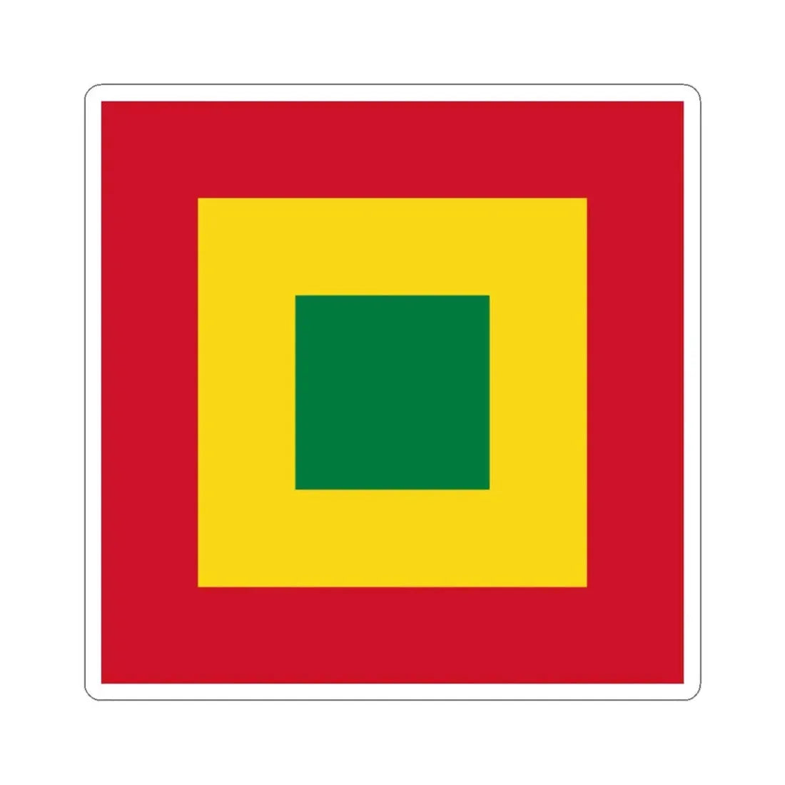 Naval Jack of Bolivia (Bolivia) STICKER Vinyl Kiss-Cut Decal 4 Inch White - The Sticker Space