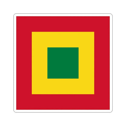 Naval Jack of Bolivia (Bolivia) STICKER Vinyl Kiss-Cut Decal 4 Inch White - The Sticker Space