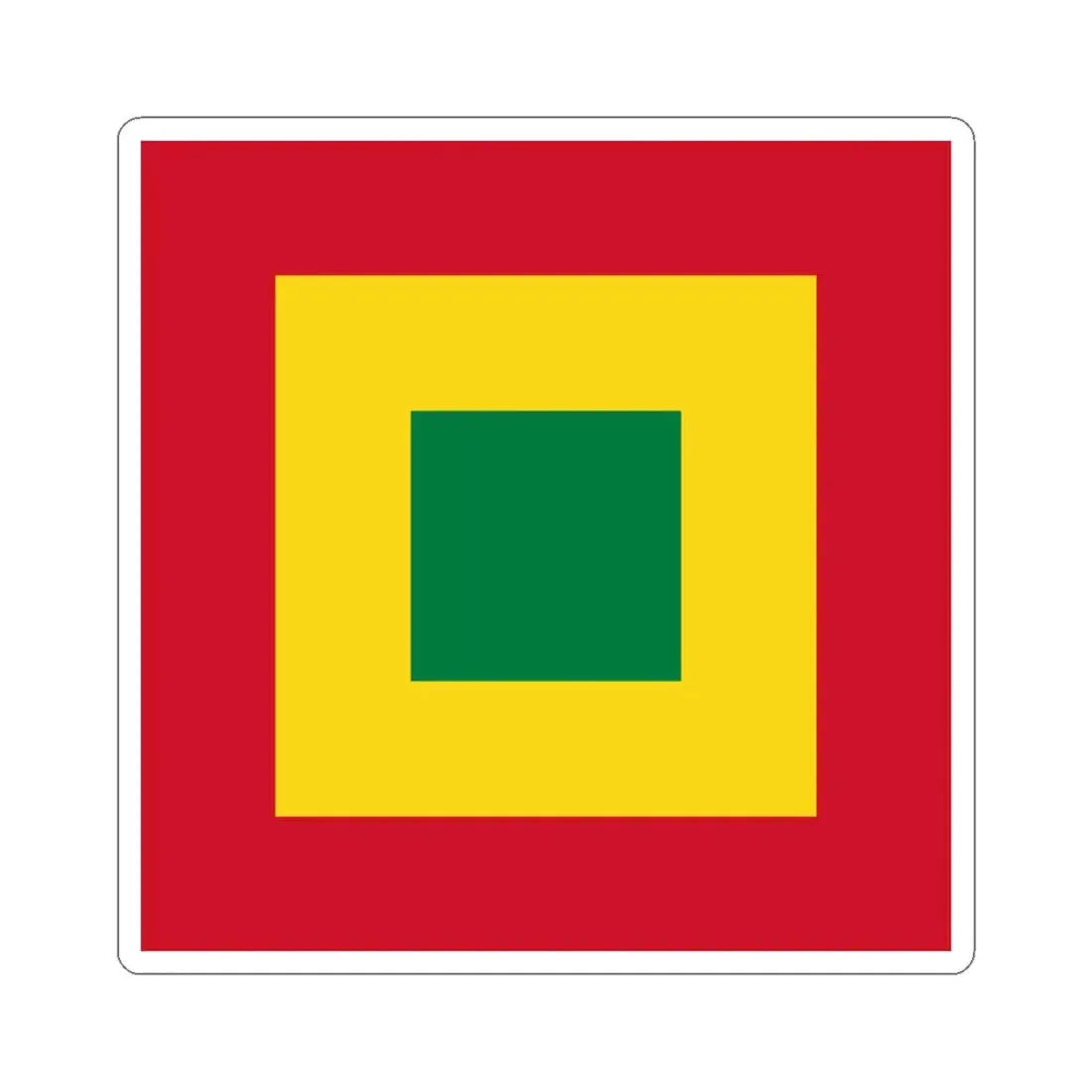 Naval Jack of Bolivia (Bolivia) STICKER Vinyl Kiss-Cut Decal 6 Inch White - The Sticker Space