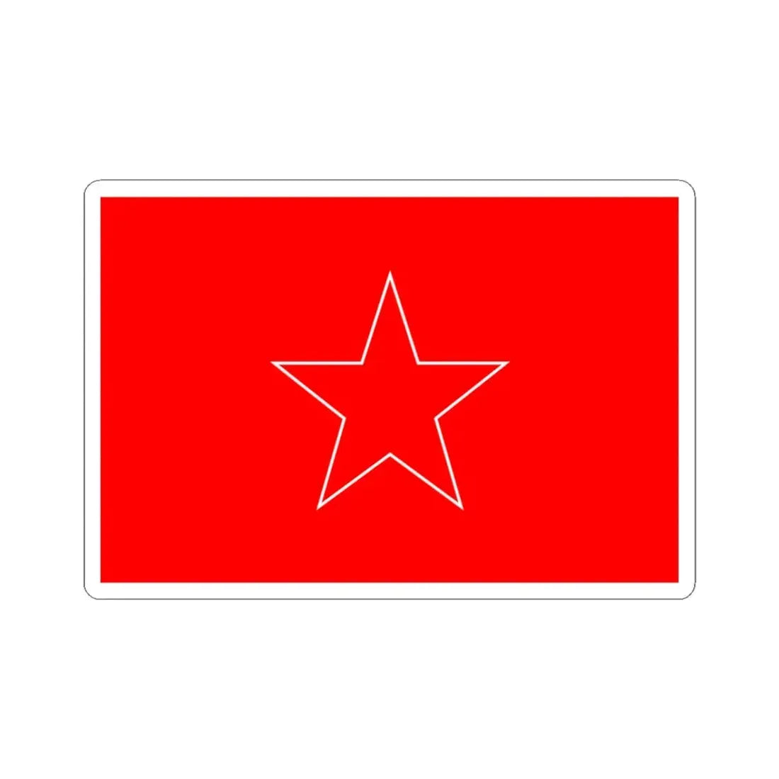 Naval Jack of Bulgaria 1955-1963 (Bulgaria) STICKER Vinyl Kiss-Cut Decal 3 Inch White - The Sticker Space