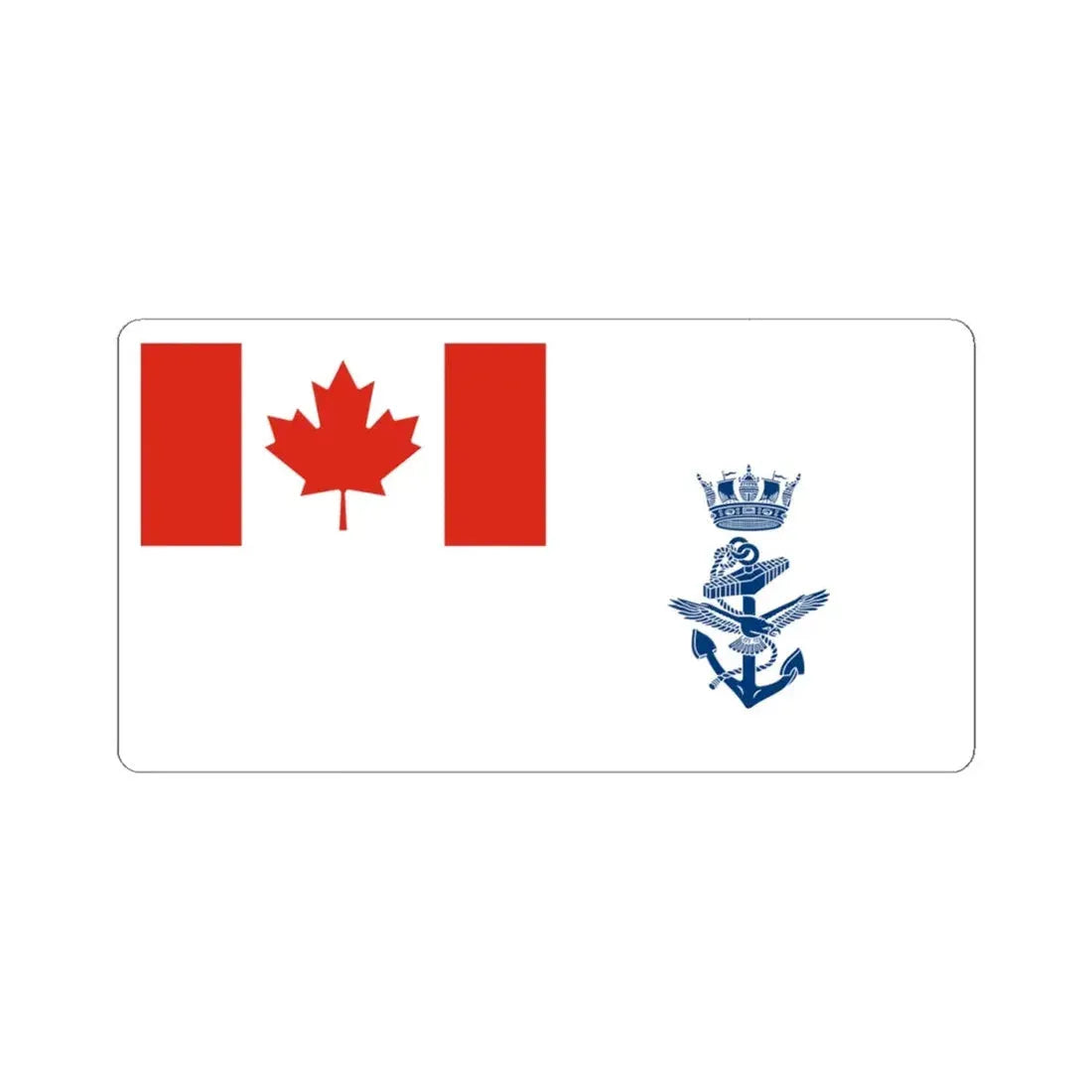 Naval Jack of Canada 1968-2013 (Canada) STICKER Vinyl Kiss-Cut Decal 4 Inch White - The Sticker Space