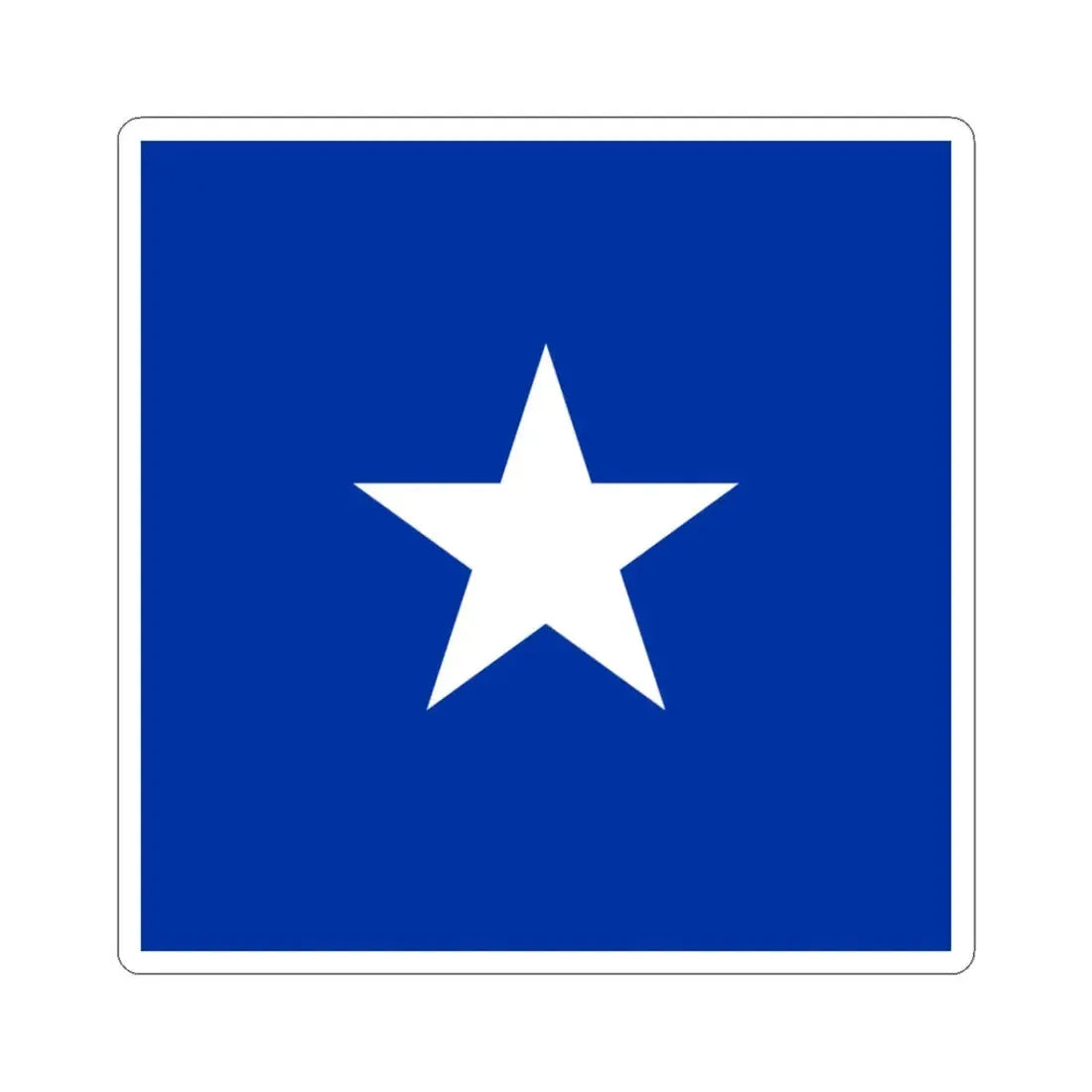 Naval Jack of Chile (Chile) STICKER Vinyl Kiss-Cut Decal 3 Inch White - The Sticker Space