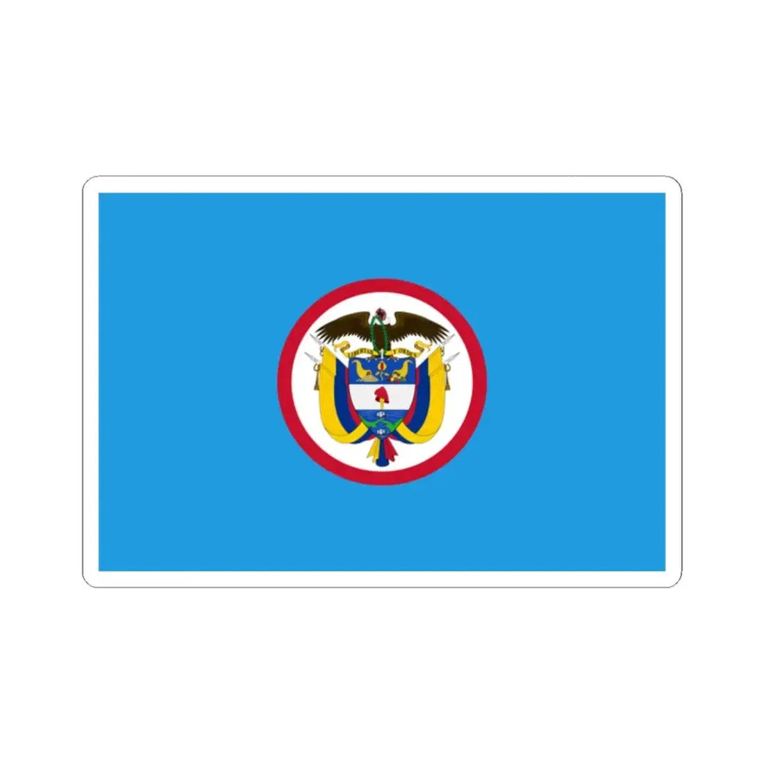 Naval jack of Colombia (Colombia) STICKER Vinyl Kiss-Cut Decal 2 Inch White - The Sticker Space