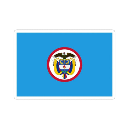 Naval jack of Colombia (Colombia) STICKER Vinyl Kiss-Cut Decal 4 Inch White - The Sticker Space