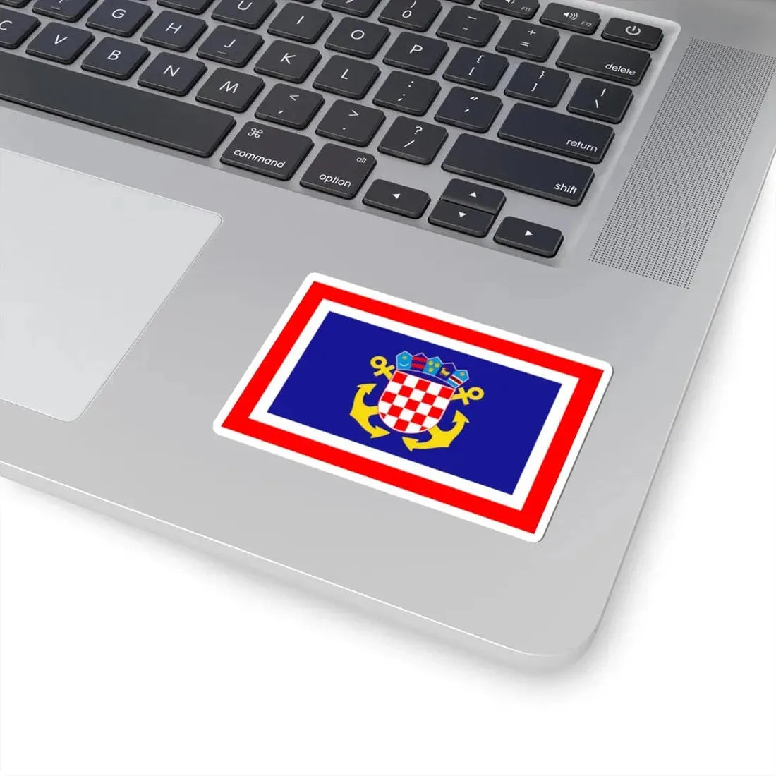 Naval jack of Croatia (Croatia) STICKER Vinyl Kiss-Cut Decal - The Sticker Space