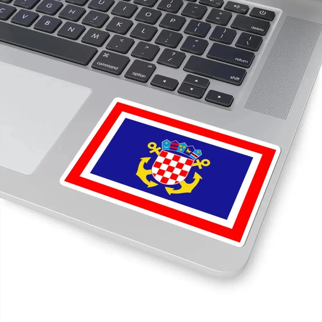 Naval jack of Croatia (Croatia) STICKER Vinyl Kiss-Cut Decal - The Sticker Space