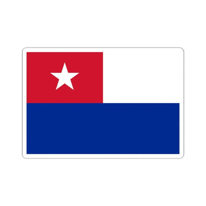 Naval jack of Cuba (Cuba) STICKER Vinyl Kiss-Cut Decal 4 Inch White - The Sticker Space