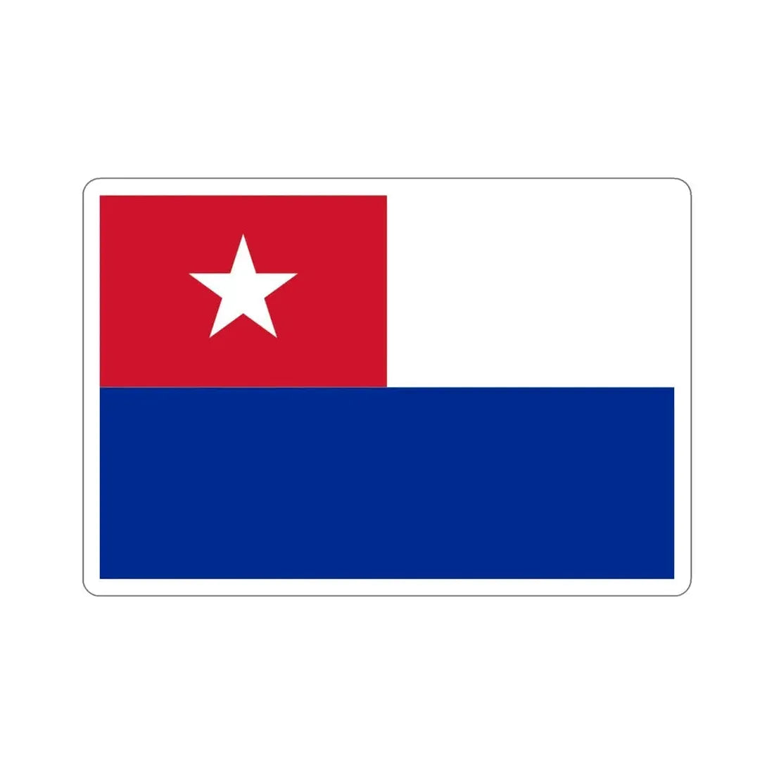 Naval Jack of Cuba STICKER Vinyl Die-Cut Decal 5 Inch - The Sticker Space