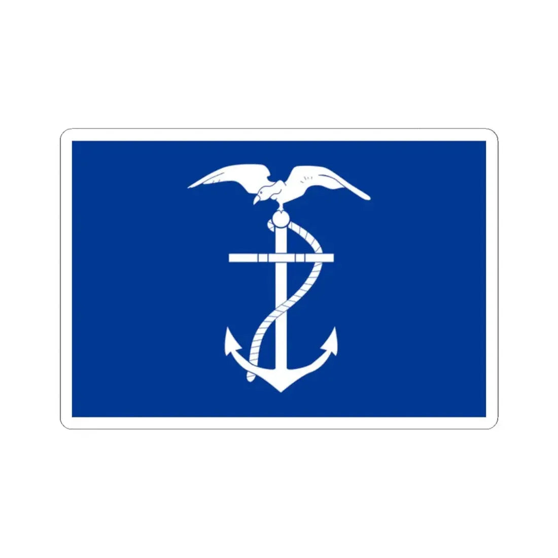 Naval Jack of Ecuador (Ecuador) STICKER Vinyl Kiss-Cut Decal 2 Inch White - The Sticker Space