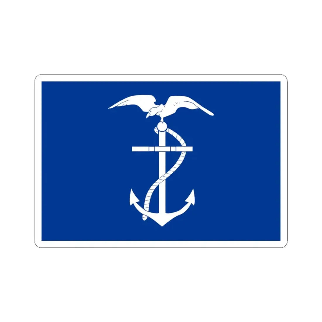 Naval Jack of Ecuador (Ecuador) STICKER Vinyl Kiss-Cut Decal 3 Inch White - The Sticker Space