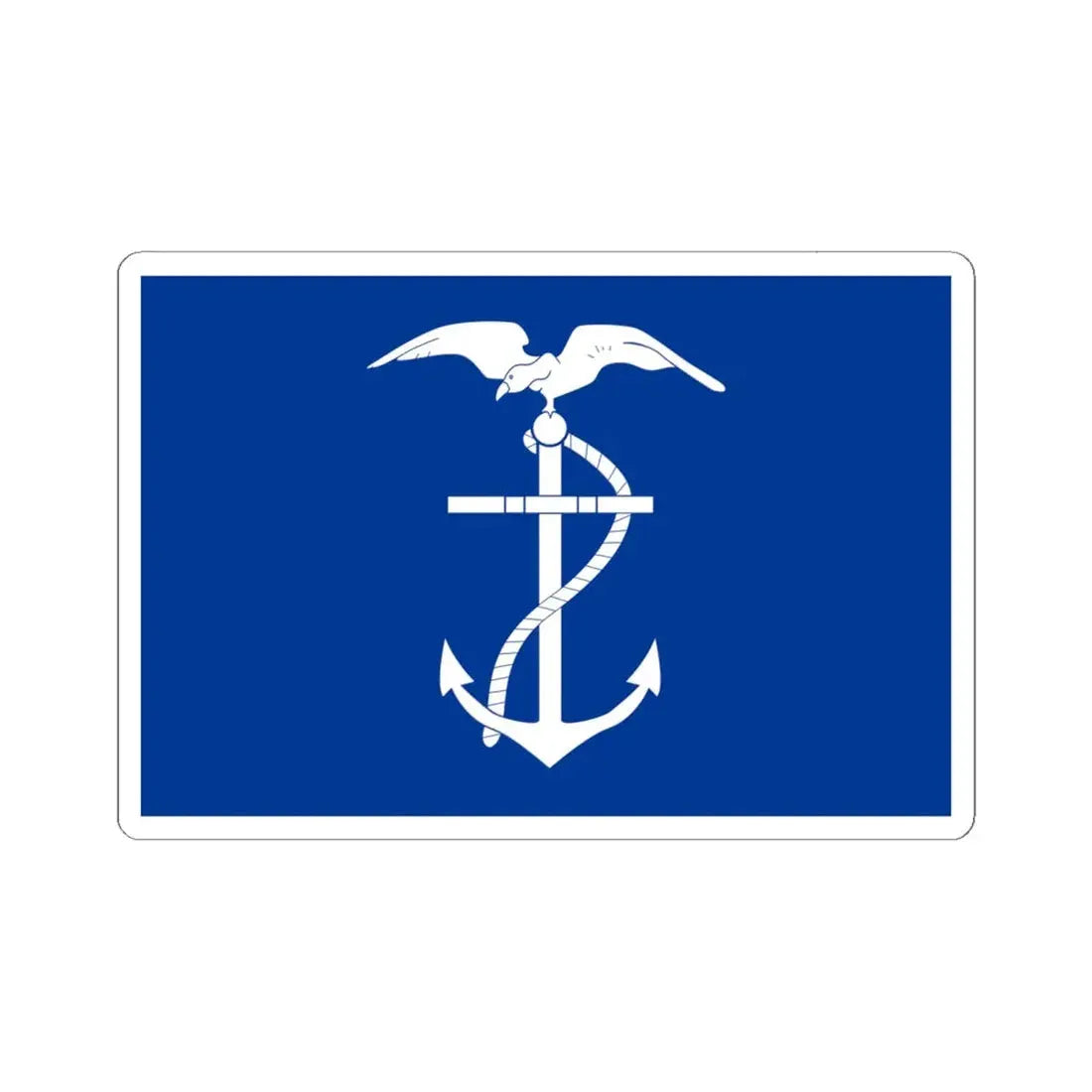 Naval Jack of Ecuador (Ecuador) STICKER Vinyl Kiss-Cut Decal 6 Inch White - The Sticker Space