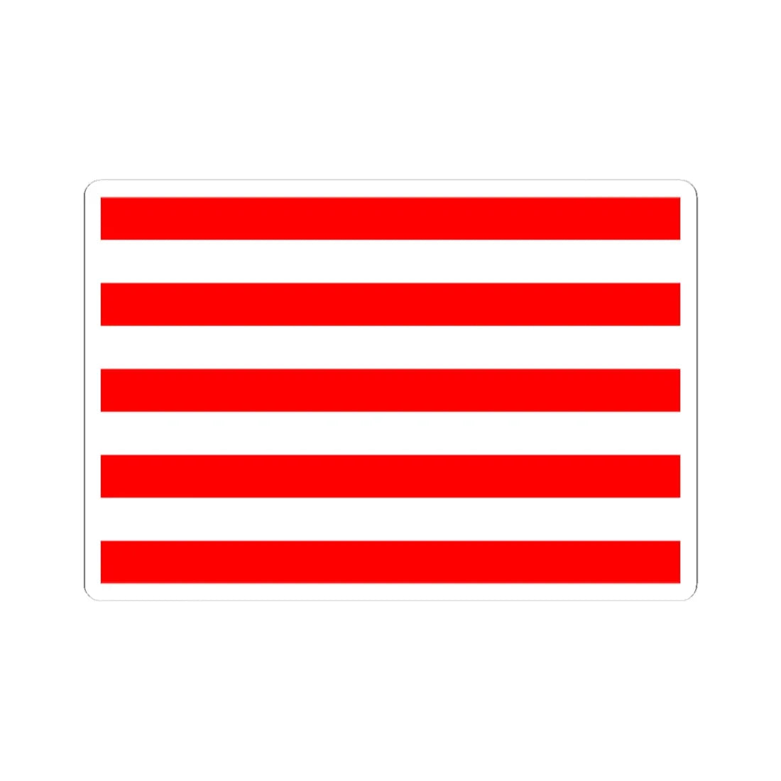 Naval Jack of Indonesia (Indonesia) STICKER Vinyl Kiss-Cut Decal 4 Inch White - The Sticker Space