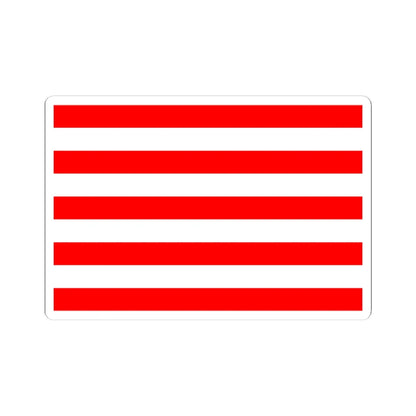 Naval Jack of Indonesia (Indonesia) STICKER Vinyl Kiss-Cut Decal 4 Inch White - The Sticker Space