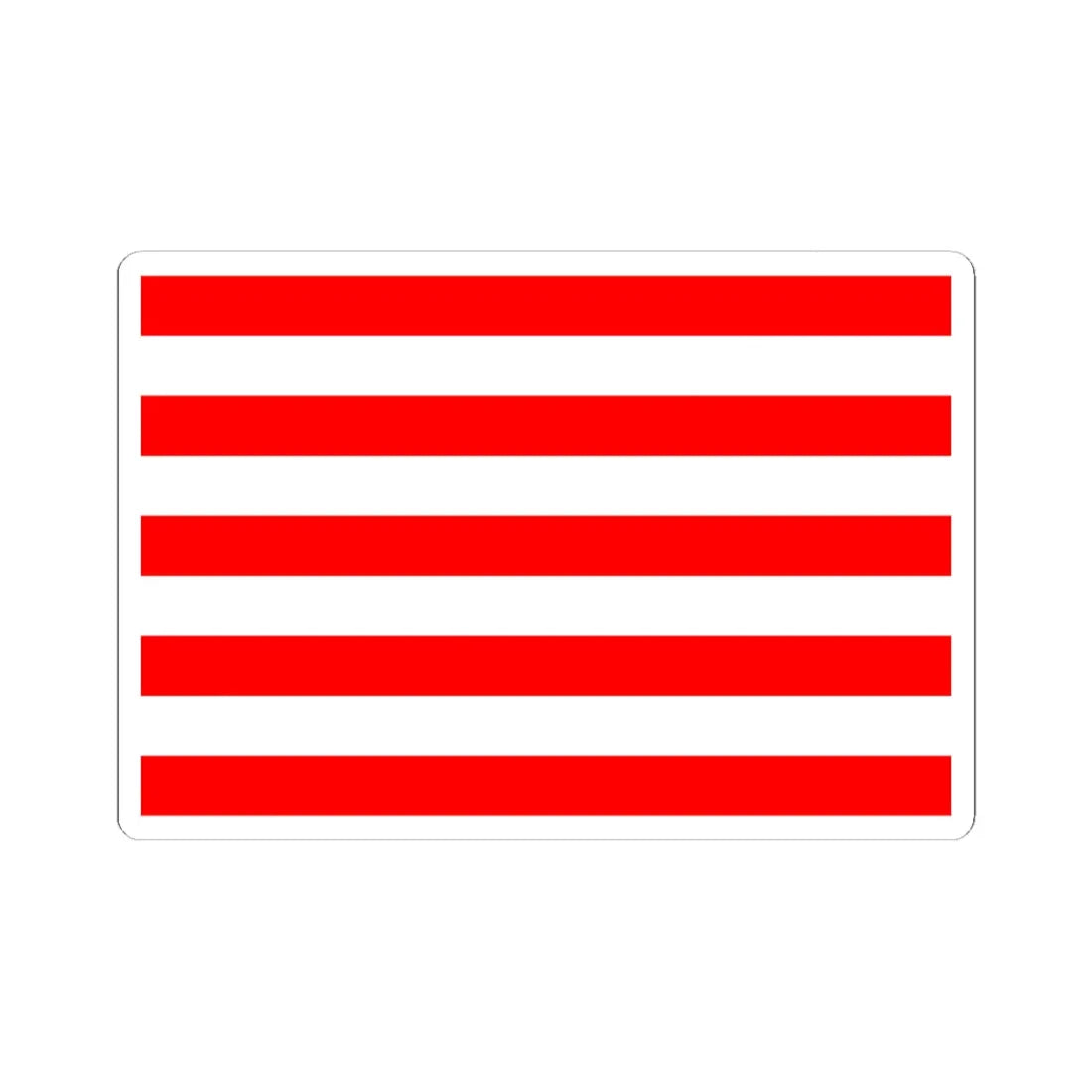 Naval Jack of Indonesia (Indonesia) STICKER Vinyl Kiss-Cut Decal 6 Inch White - The Sticker Space