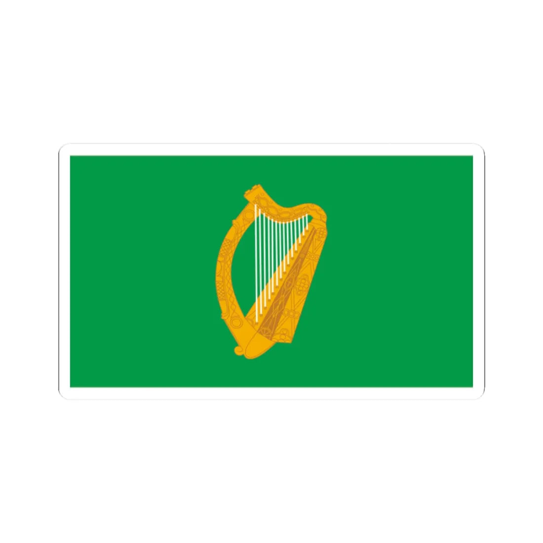 Naval jack of Ireland (Ireland) STICKER Vinyl Kiss-Cut Decal 2 Inch White - The Sticker Space