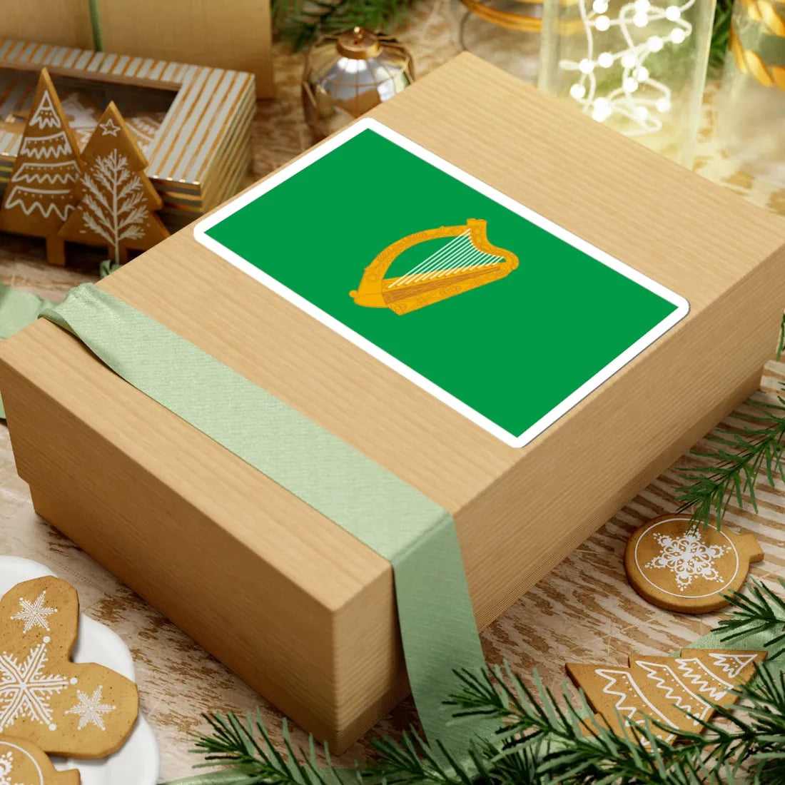 Naval jack of Ireland (Ireland) STICKER Vinyl Kiss-Cut Decal - The Sticker Space