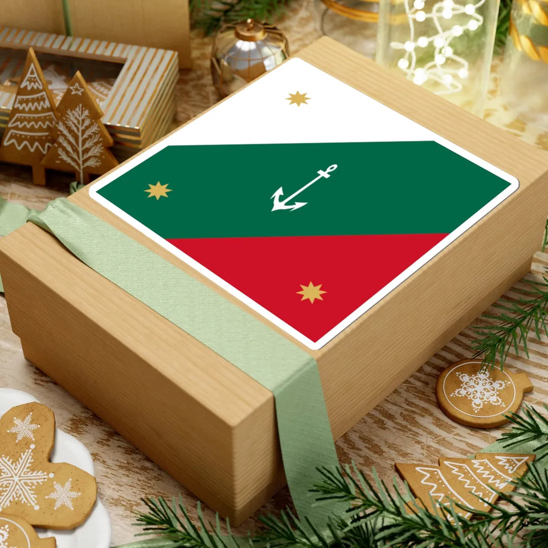 Naval jack of Mexico (Mexico) STICKER Vinyl Kiss-Cut Decal - The Sticker Space