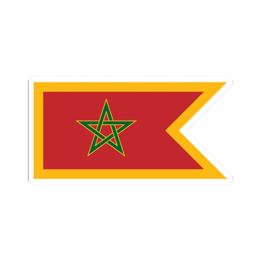 Naval Jack of Morocco (Morocco) STICKER Vinyl Kiss-Cut Decal 2 Inch White - The Sticker Space