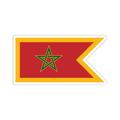 Naval Jack of Morocco (Morocco) STICKER Vinyl Kiss-Cut Decal 6 Inch White - The Sticker Space