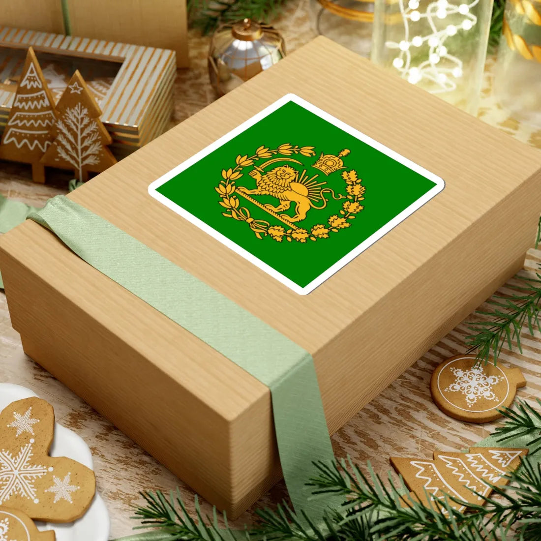 Naval Jack of Persia 1926-1974 (Iran) STICKER Vinyl Kiss-Cut Decal - The Sticker Space
